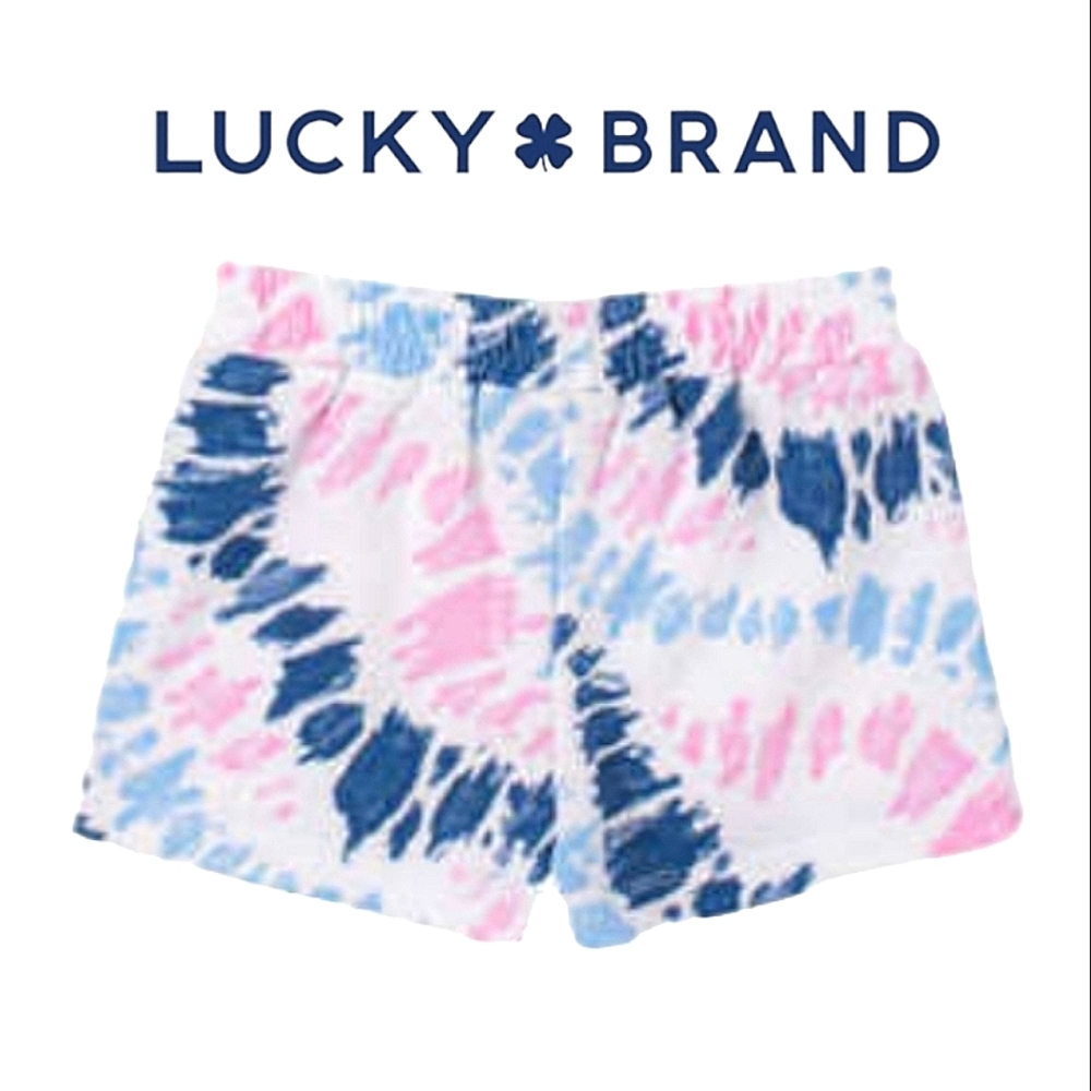 Lucky Brand Little Kid's Blue & Pink Tie Dye French Terry Shorts 3T